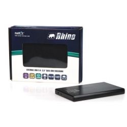 Natec RHINO obudowa USB 2.0 na dysk HDD 2.5'' SATA, czarna Aluminium
